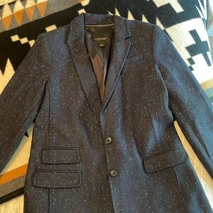 Blue speckled blazer